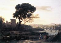 Lorrain, Claude - Landscape with Shepherds - The Pont Molle